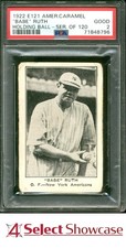 1922 E121 AMERICAN CARAMEL SERIES OF 120 BABE RUTH HOF HOLDING BALL POP 8 PSA 2