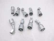 9 Pack Parker 45° Adapter 1/2" Swivel x 3/8" Hose Steel 13743-8-8