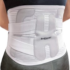 Lower Back Brace for Women Men, Adjustable Lumbar Support with Ergonomic Meta...