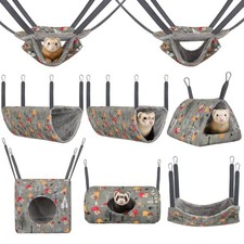 Ferret Hammock 8 Pack Guinea Pig Hammock Washable Rat Chinchilla Hammock Hams...