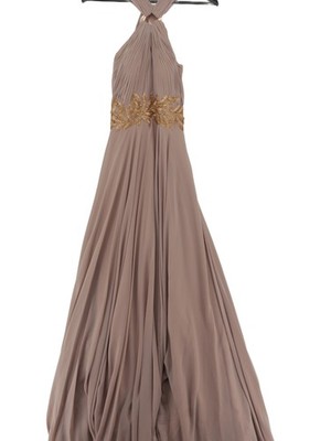 Forever Unique Maxikleid UK12 in hellbraun