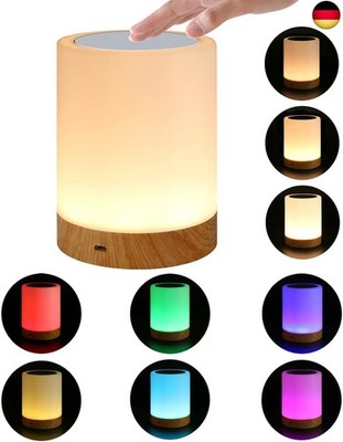 Mobxpar LED Bedside Lamp, Touch Dimmable Atmosphere Table Lamp for Bedroom,