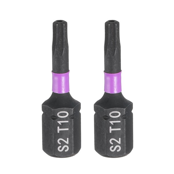 "2St TT10 Torx Schraubendreher Bit 1/4\" Sechskantschaft 1\" LäNge 6-Punkt S2 Stahl"-image