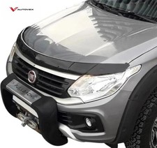 GLOSS BLACK BONNET WIND STONE PROTECTOR FOR FIAT FULLBACK 2015-2019