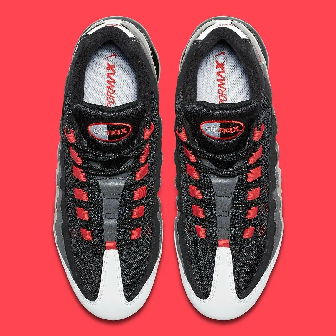 Nike Vapormax 95 OG Comet Hot Red Granite Running Shoes AJ7292-101 Mens 9.5 Read Nike Vapormax 95 OG Comet Hot Red Granite Running Shoes  main image 3