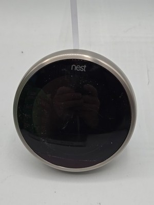 Google Nest Learning Thermostat E360129 Model A0013 Black Unit Only Not Tested 
