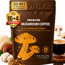 16 Mushroom Organic Mushroom Coffee Instant Coffee Blend, 30 Servings, Arabica I