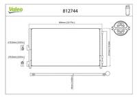 Valeo Kondensator Klimaanlage 812744 Aluminium FüR Fiat Idea Punto Doblo 16V 188