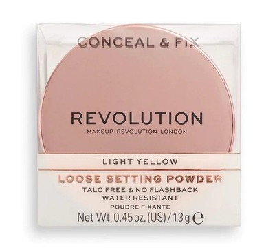 Makeup Revolution Conceal & Fix Loose Setting Powder Light Yellow 0.45oz