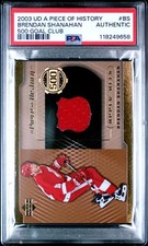 BRENDAN SHANAHAN 2003 UD A PIECE OF HISTORY 500 CLUB JERSEY PSA AUTHENTIC POP 1