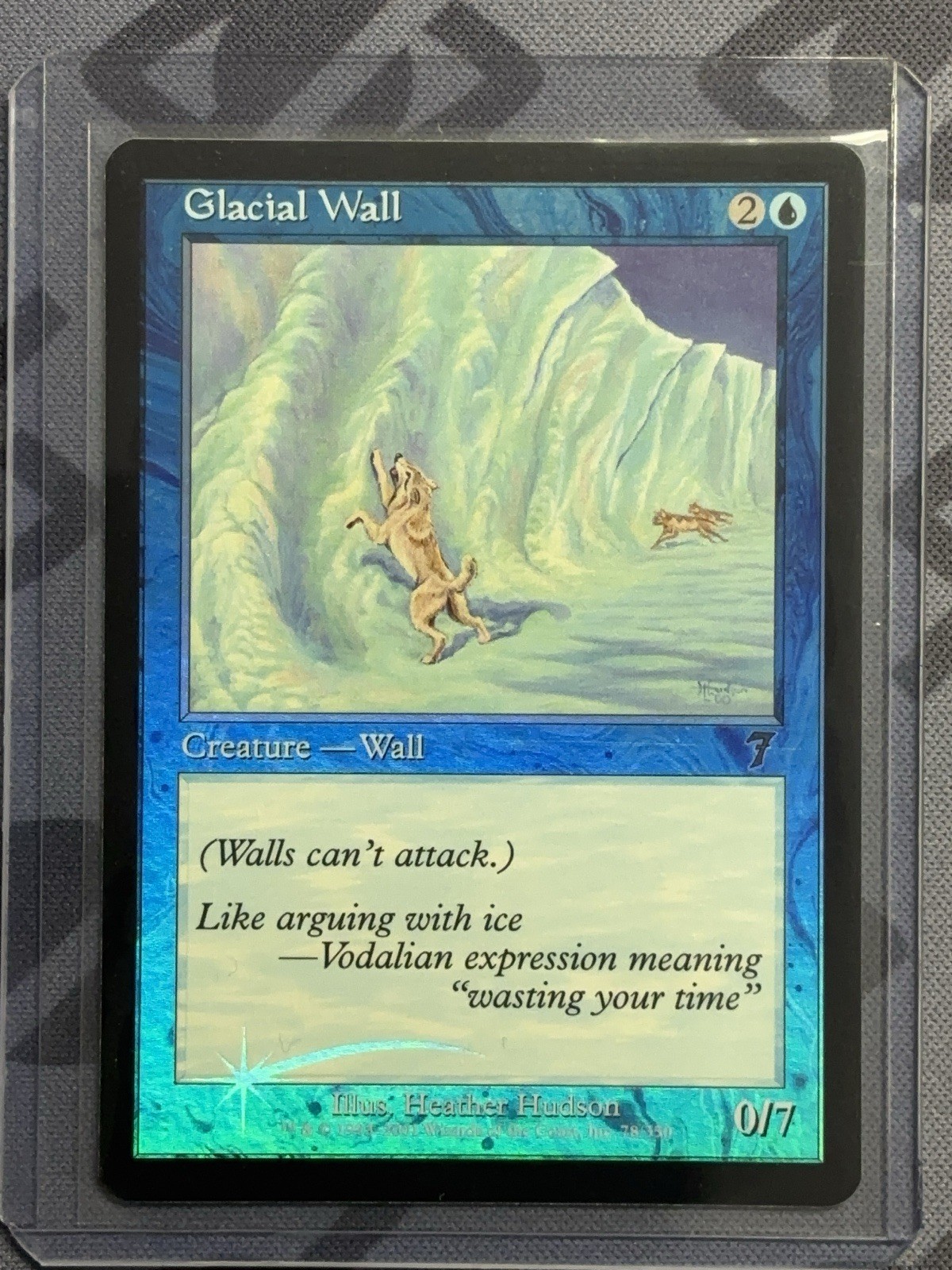 FOIL Glacial Wall - 7th Edition - Near Mint/LP - MTG Magic The Gathering TCG