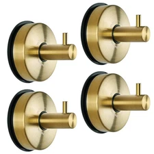 Suction Cup Hooks for Shower Gold Towel Holder Stainless Steel Vacuum Bathroo...