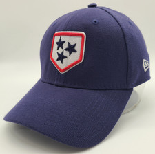 Nashville Sounds Navy Blue New Era 39Thirty Stretch Size M/L Hat Home Plate Logo