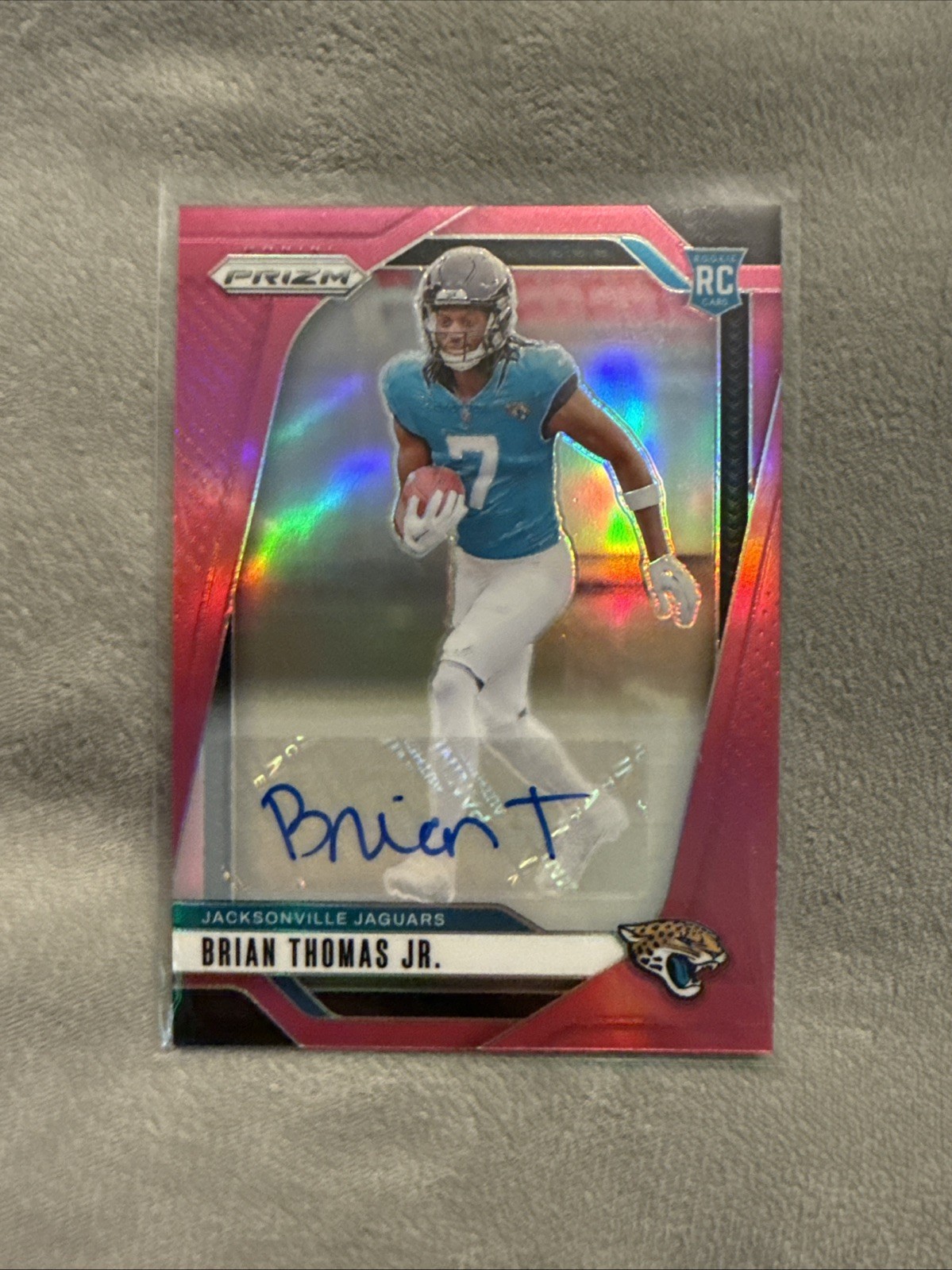 2024 Panini Prizm - Rookies Brian Thomas Jr. #314 Pink Prizm Autographs (AU, RC)