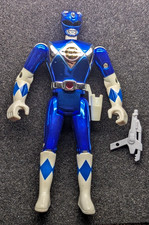 1995 Bandai Mighty Morphin Power Rangers Movie Edition Blue Metallic Figure