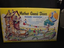 Vintage Mother Goose Kids Shoe Box Only Box is EMPTY Great graphics  colors