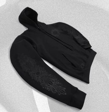 Chrome Hearts BLACK HOODIE Mens Sz M In Hand Brand New