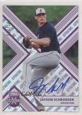 2018 Elite Extra Edition Aspirations Purple /100 Jayson Schroeder #65 Auto hg6