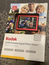 Kodak G240 Portable 2.4" Digital Photo Viewer Picture Frame RED NEW READ INFO