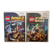 LEGO BATMAN 2 DC SUPER HEROES & LEGO Star Wars The Complete Saga Wii Nintendo