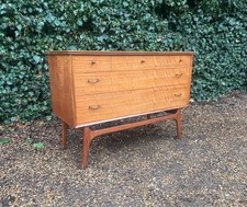 VINTAGE 1950'S ALFRED COX FOR HEALS WALNUT CHEST OF DRAWERS