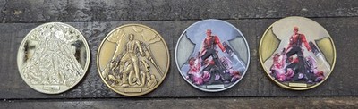Vintage 4 Duke Nukem 3D Collectible Vintage Game Coin Numbered 080 317 621 & 709