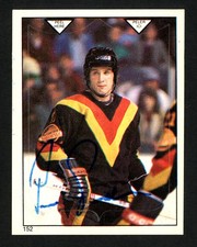 Patrik Sundstrom Signed 1983-84 O-Pee-Chee Sticker Card 152 Vancouver Canucks