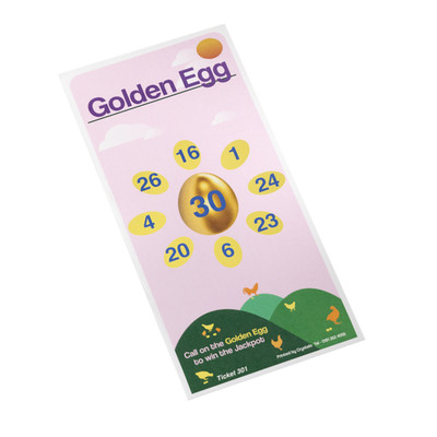 GOLDEN EGG OSTERN THEMA SPASS BINGO FLYER 100 BLATT BINGO TICKETS