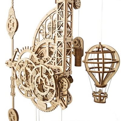 Wooden 3D Puzzles for Adults Aero Clock - Mechanical Puzzles for Adults, Wall...