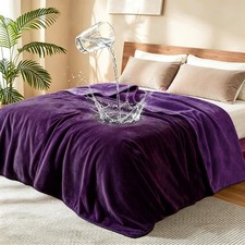 Waterproof Blanket for Twin Bed, Reversible Flannel Throw, 60x80