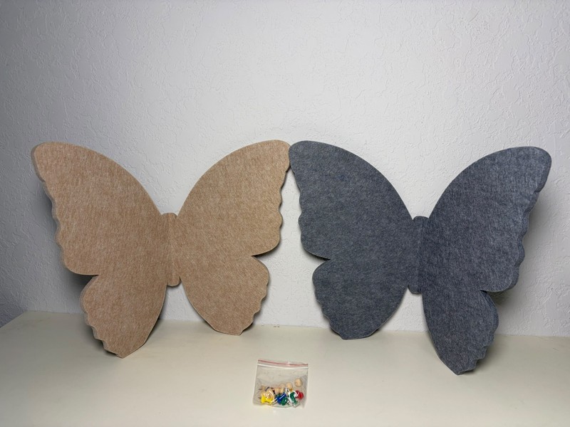 2 Pack Butterfly Cork Bulletin Board  16x 12"
