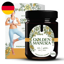 Golden Manuka Premium Honig, 12+ UMF, 400+ MGO, 250G, Reiner Neuseeländischer Ma