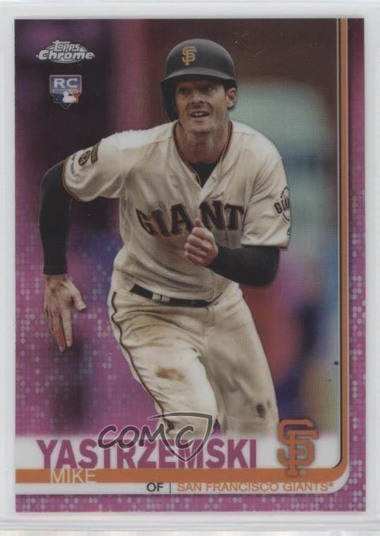 2019 Topps Chrome Update Target Pink Refractor Mike Yastrzemski #49 12g7