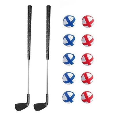 VQRZG Golf Chipping Game, Play 21.3 to 33.5 inches, 2 Clubs & 10 Balls 