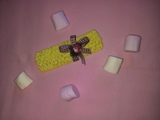 BANDEAU Bébé / Ou Reborn de 6mois à 2 ans env. Extensible - Jaune décoré