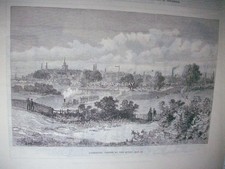1890 AYLESBURY view of town with railway in foreground ::: magazine article iln