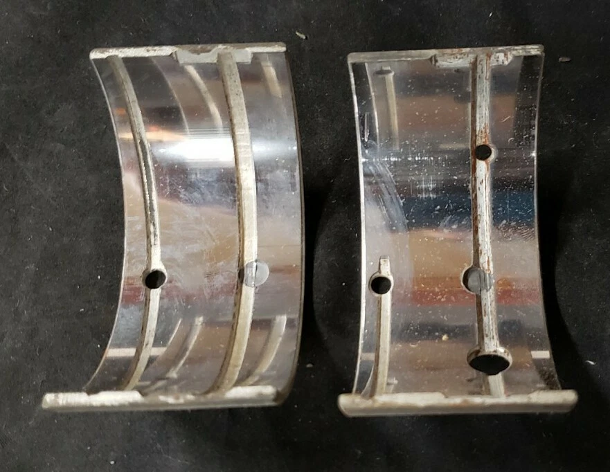 NOS 1937-1939 Precision Type Crankshaft Bearing w/Two Oil Grooves 3847083 / .010 - Image 2 of 4