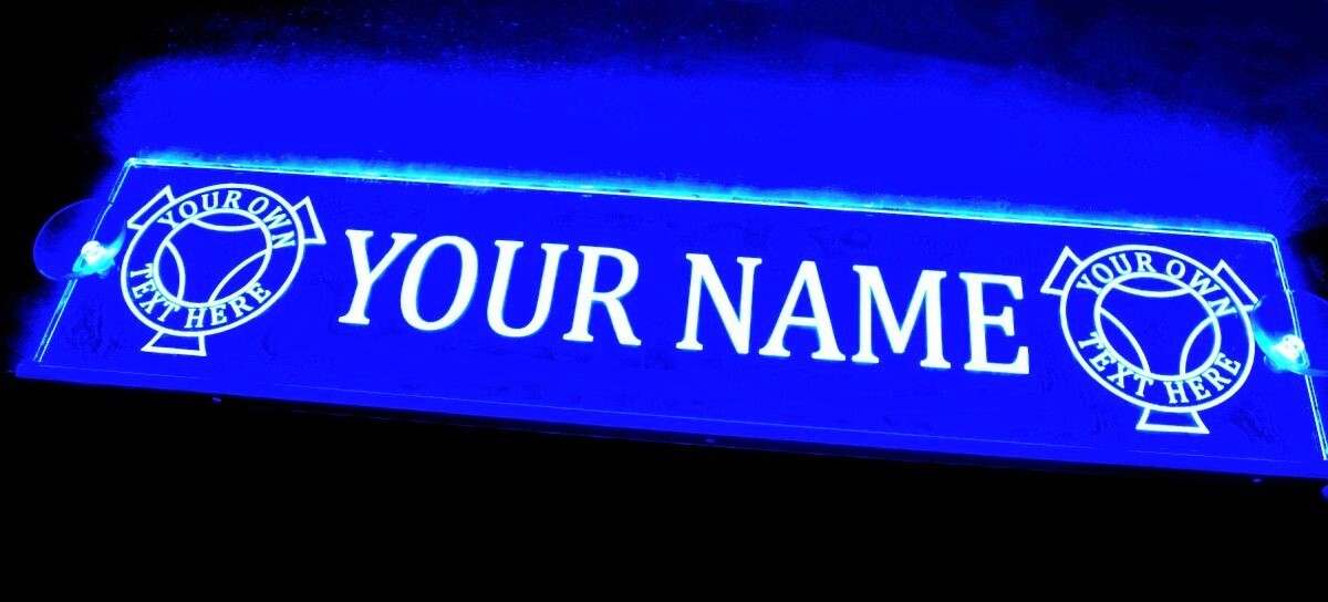 Plaque D'éclairage LED 24V Bleue Pour Cabine De Camion DAF - Gravure Laser - NEUVE