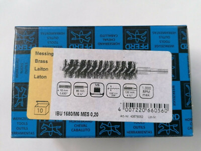 10 Stück Pferd 43679052 Innenbürste IBU 1680/M6 MES 0,20 - Messing