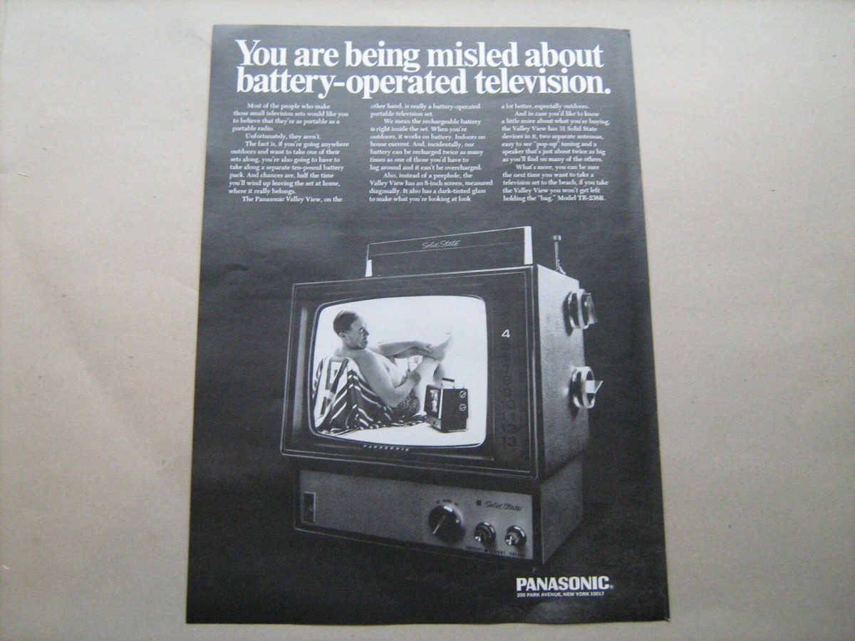 Panasonicポータブルテレビ 1968 Panasonic Valley View Model TR-238B portable TV--original