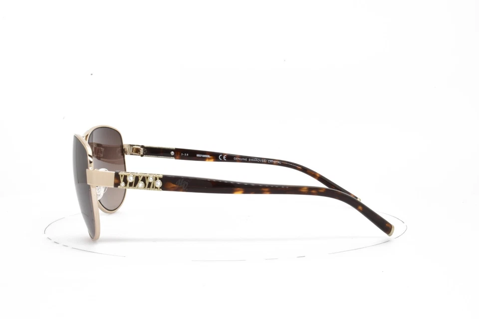 Harley Davidson 太阳镜金色龟飞行员棕色镜片 60-14-135 304X 32F — 第 3/4 张图片