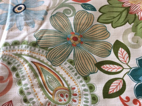 New Mill Creek Boho Large Bright Abstract Flowers Floral Fabric 92" X 54" - Picture 5 of 10