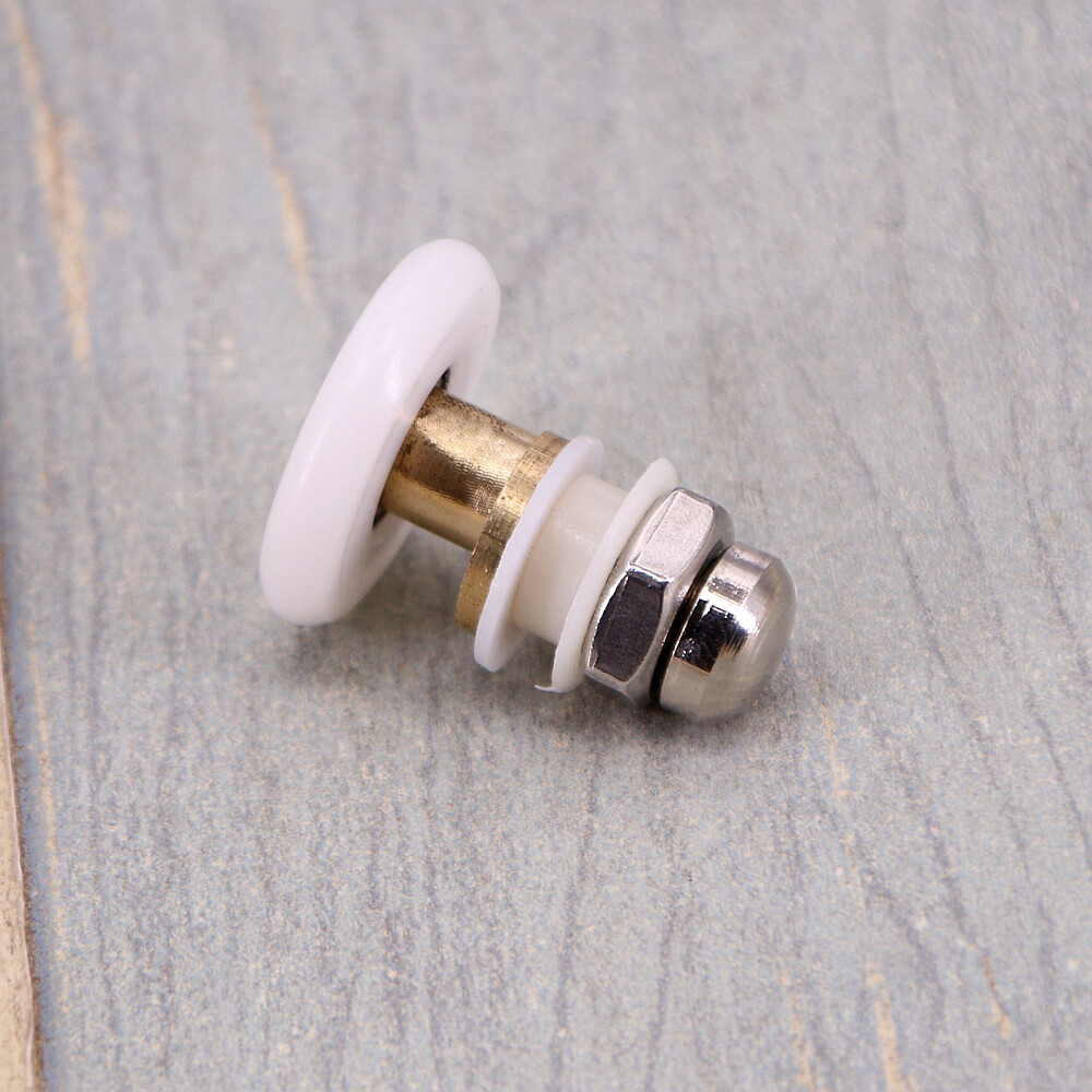 8-Pack 27mm Sliding Shower Door Rollers - Replacement Wheels For Curved Glass Doors (4-6mm Thick, 10-12mm Hole)