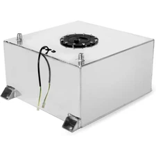 20 Gallon Lightweight Aluminum Race Drift Fuel Cell Tank+Level Sender Sliver