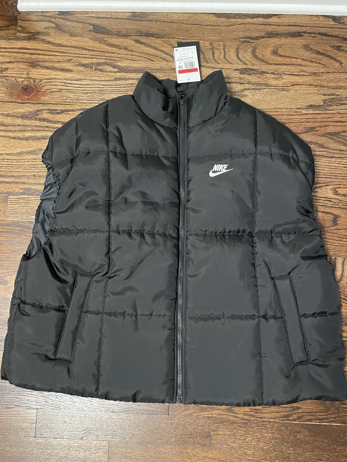 Nike Sportswear Women's L Classic Puffer Therma-FIT Loose Vest Black FB7679