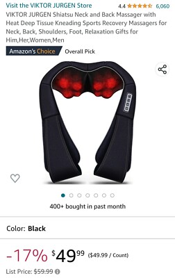 Viktor Jurgen Shiatsu Massage Pillow with Heat