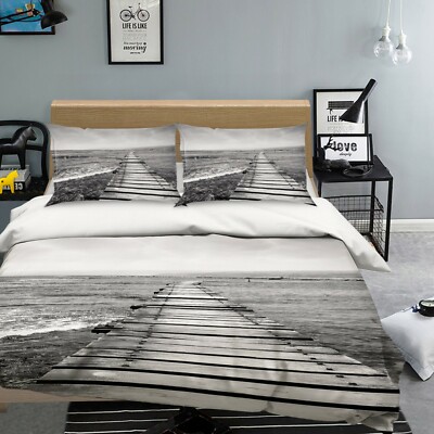 3D Sea Bridge ZHUA3503 Bed Pillowcases Quilt Duvet Cover Set Queen King Zoe