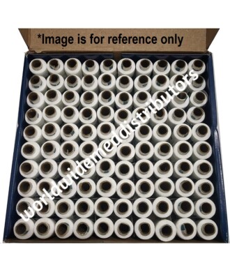 50 White Spools 100% Polyester Sewing Thread Yarn Reel Tubes Free Shipping
