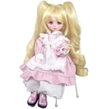 Doble Cola De Caballo Pelo Rubia Peluca 1/6 BJD Muñeca Bricolaje Regalo De Niño