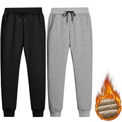 Mens Sherpa Fleece Lined Sweatpants 